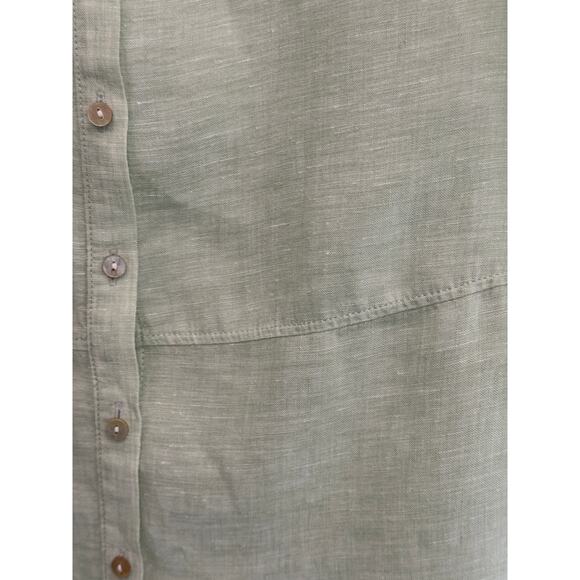Tahari Essentials Linen Button Down Shirt Tunic Top Women’s Small Long Sleeve - Picture 8 of 8